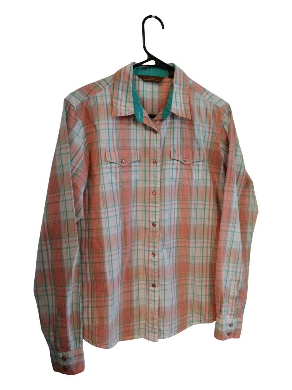 Womens Vintage Wrangler/Aura Snap Button Shirt - M